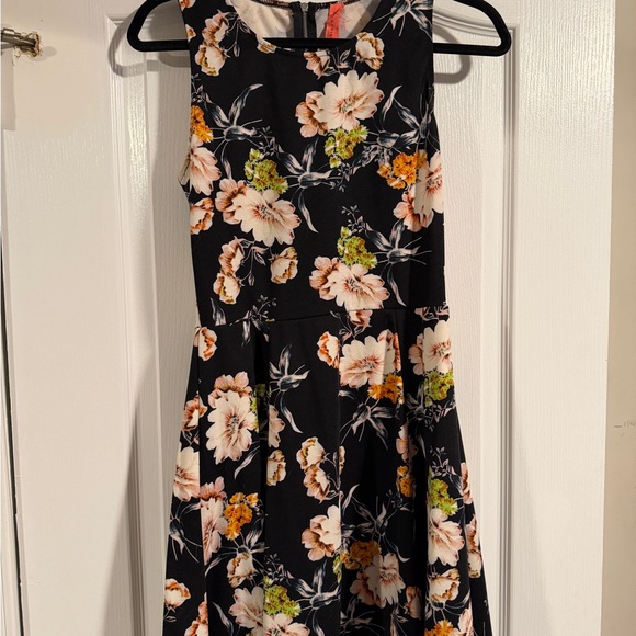 Eight Sixty Black Floral Midi Dress - Picture 1 of 4